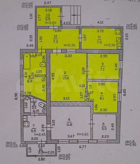 Дом 57,6 м² на участке 3,8 сот.