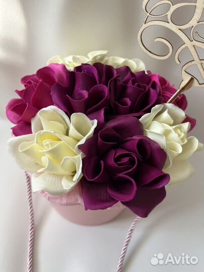 Букет из мыльных роз
