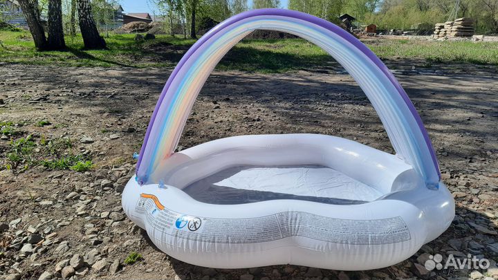 Детский надувной бассейн с навесом