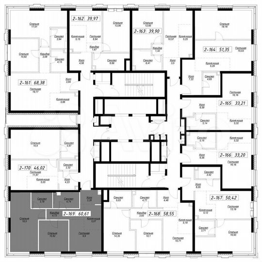 2-к. квартира, 60,4 м², 18/36 эт.