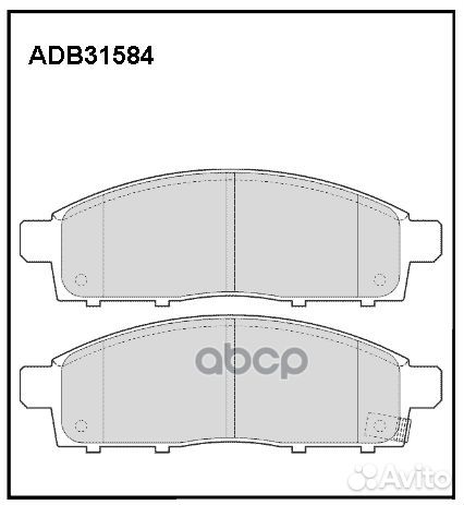 Колодки тормозные дисковые перед ADB31584 A
