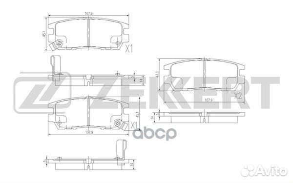 Колодки торм. диск. задн. Mitsubishi L400 95
