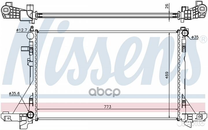 Радиатор nissan NV 400 (M20) (10) 2.3 cdti/OPE