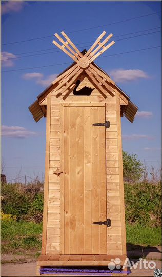 Дачный туалет деревянный HAT117