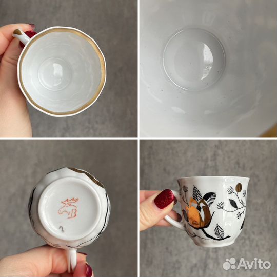 Кофейный сервиз Золотая Роза Вербилки по предметам