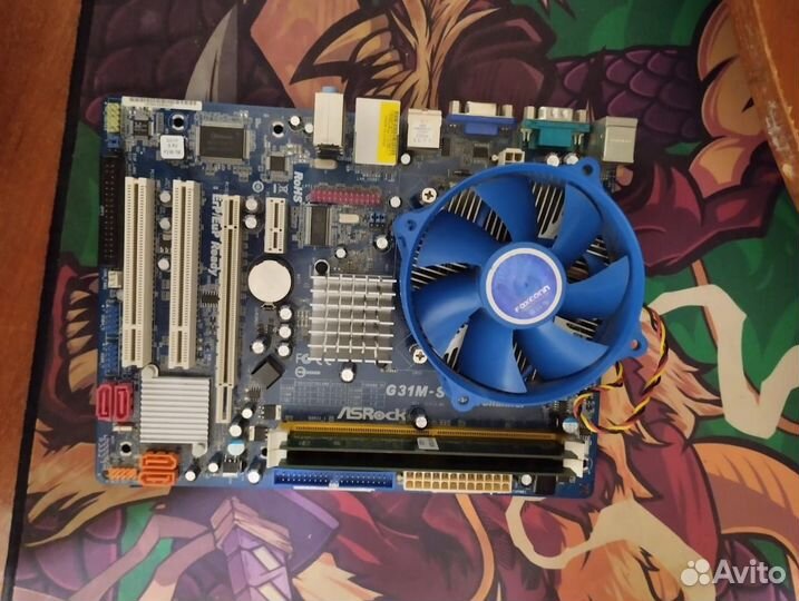 Материнская плата asrock g31m-s+процессор+память
