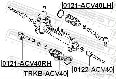 Пыльник рулев.рейки toyota camry 06-11 trkb-ACV40