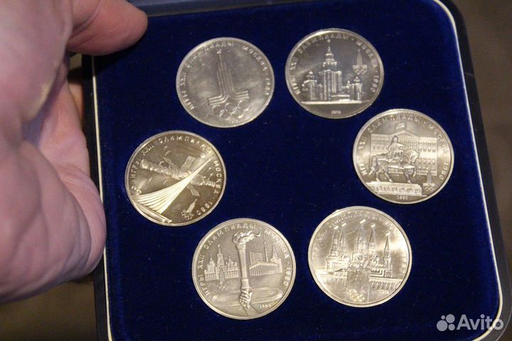 Олимпийские рубли СССР в Подарочном Футляре