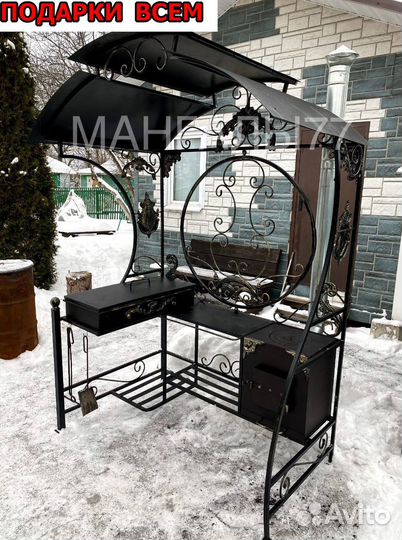 Кованные мангалы с крышей