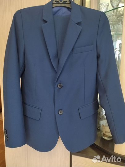 Школьный костюм тройка для мальчика 146 синий