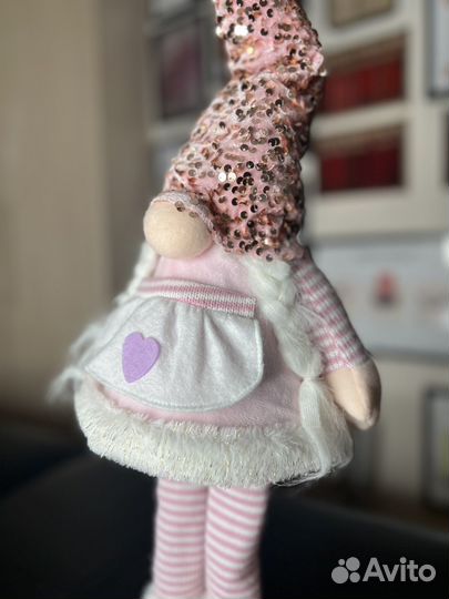 Интерьерный праздничный гном