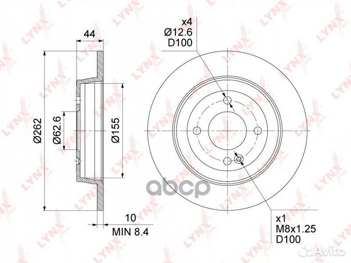 Диск тормозной задний 'BN-1531 lynxauto
