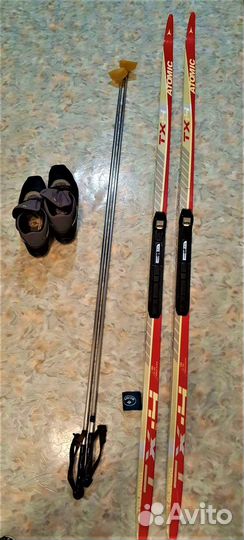 Лыжи atomic 193+ ботинки и крепления Salomon+палки