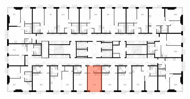 Квартира-студия, 20,2 м², 2/33 эт.