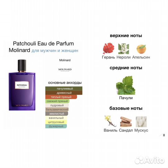 Molinard patchouli, cuir, amber