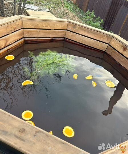 На дровах банный чан/Купель