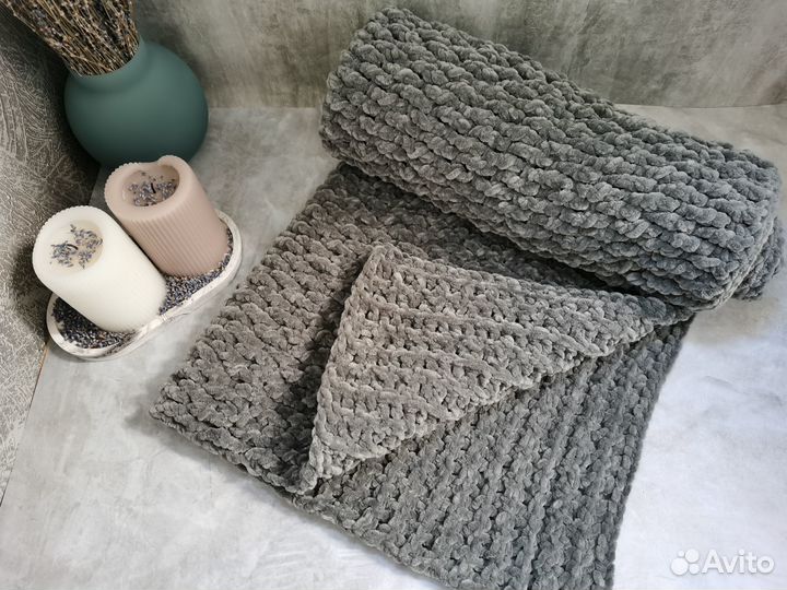 Плед детский вязаный ручная работа