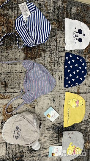 Вещи пакетом детские шапки на 0+ и 1-1,5 года