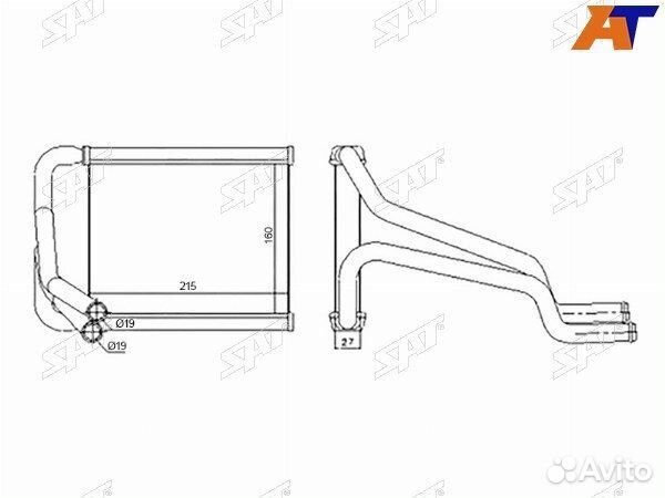 Радиатор отопителя салона hyundai elantra 10/I 30