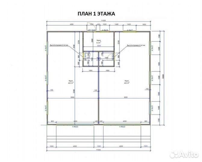 Лстк каркас торгово-офисного здания площадью 242 м