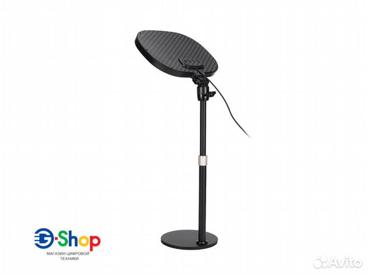 Настольная кольцевая плоская лампа с держателем