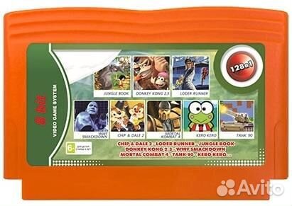 Картридж для денди 128в1 tank 90+chip & dale 2