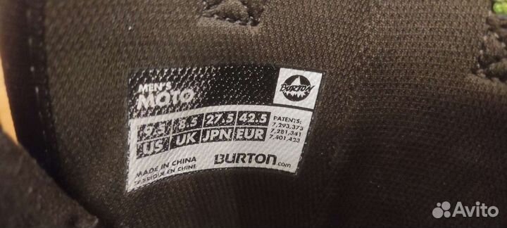 Сноубордические ботинки burton moto 42,5
