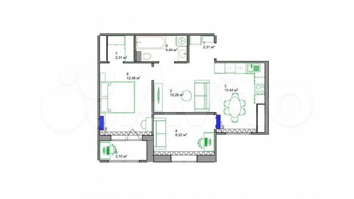 3-к. квартира, 533,6 м², 16/26 эт.