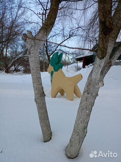 Полигогальная фигура из металла козлик