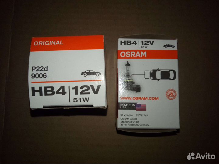 Лампа osram HB4 12V 51W P22d
