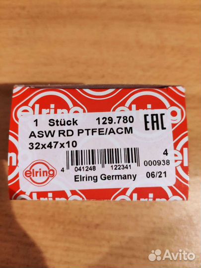 Сальник коленвала Elring 129.780