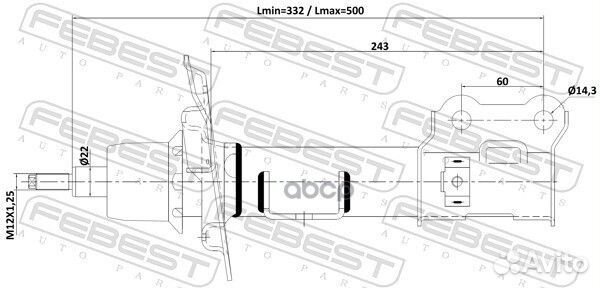 Амортизатор передний правый hyundai I30 12 (CZE