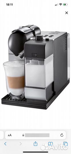 Кофемашина nespresso delonghi lattissima plus