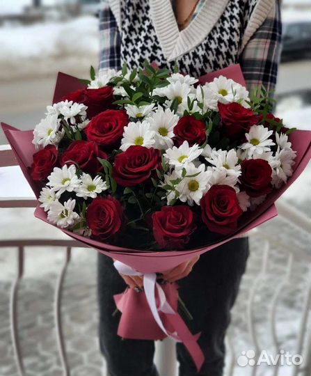 Цветы розы букет