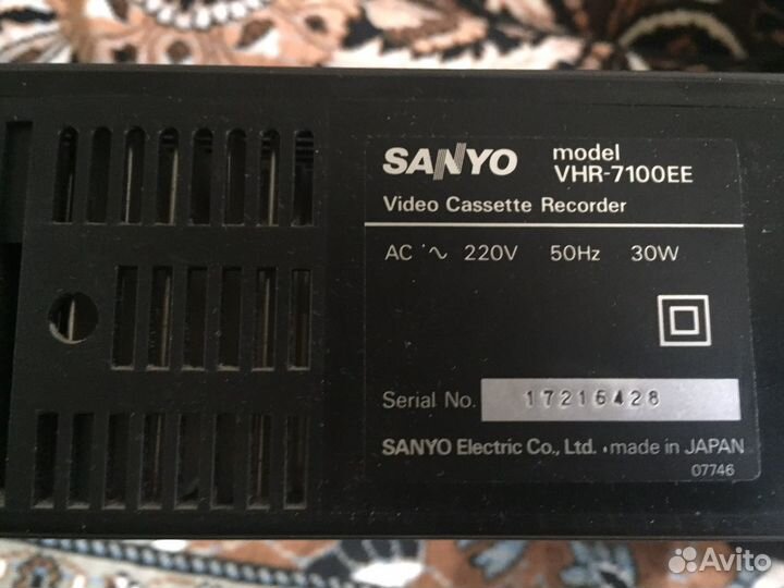 Видеомагнитофон sanyo,Panasonic
