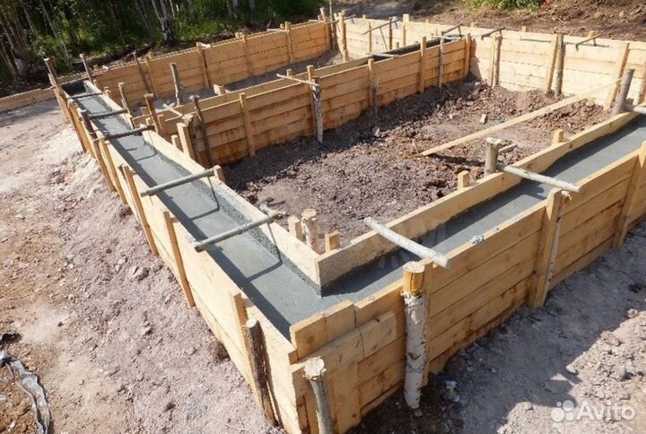 Ленточный фундамент/отмоска/реконструкция