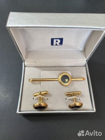 Запонки и зажим для галстука ronson