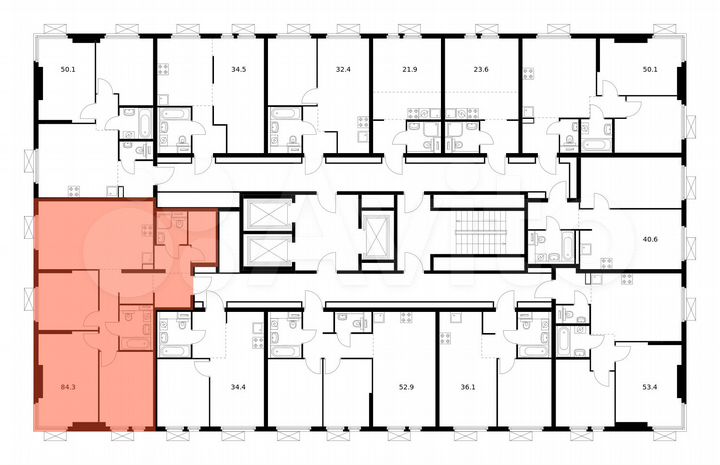 3-к. квартира, 84,2 м², 9/22 эт.