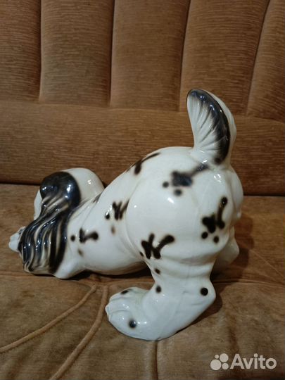 Большая собака статуэтка спаниель керамика