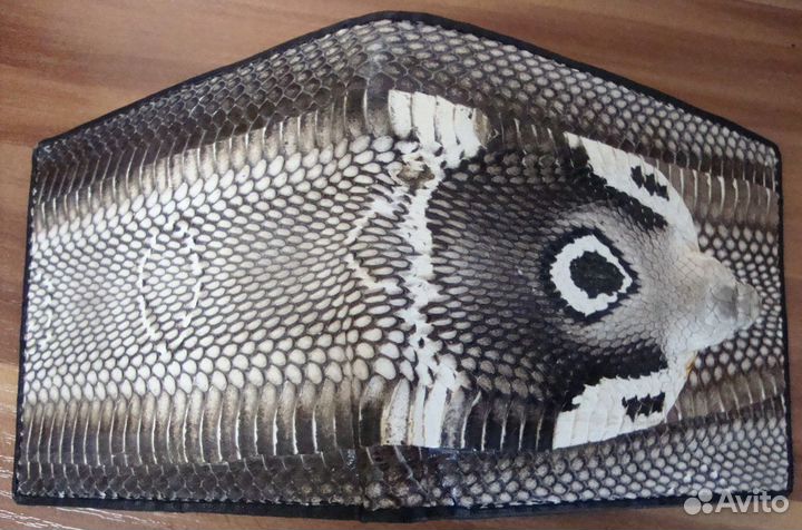 Мужской кошелек портмоне из змеиной кожи
