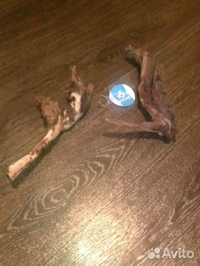 Коряга декор 2шт. природная затонувшая S 20-30 см