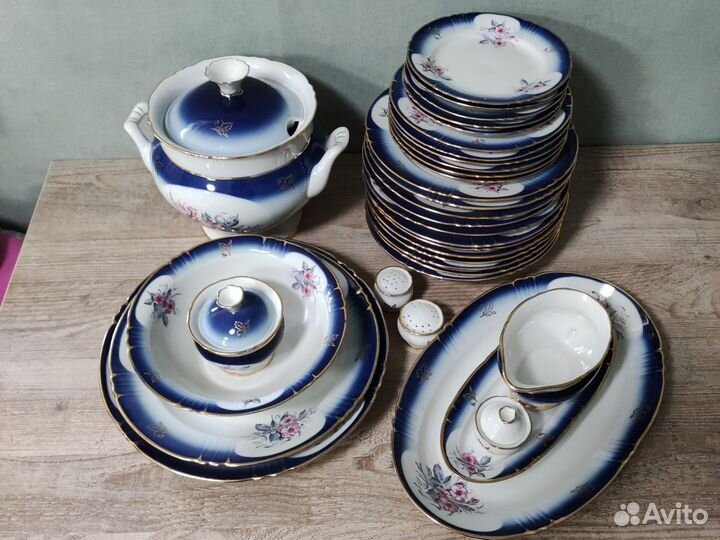 Сервиз столовый 34 предмета, фарфор