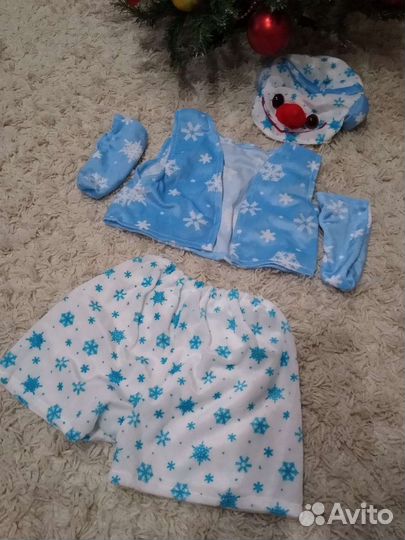 Костюм детский снеговика и зайчика