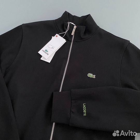 Свитшот lacoste черный на молнии