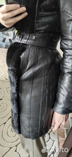 Шуба норковая с капюшоном новая