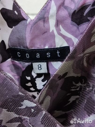 Платье коктейльное, р.42/44, шелк+сетка