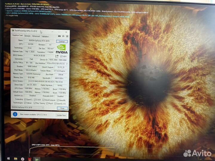 Видеокарта RTX 3070 Palit Gaming Pro 8GB OC