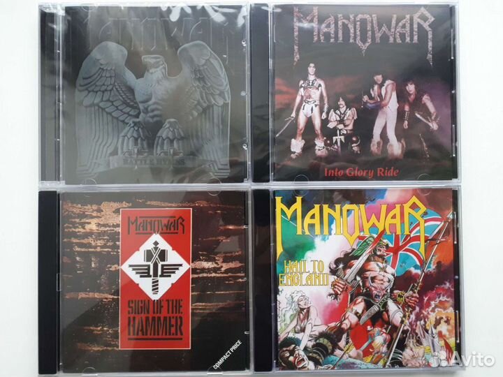 CD диски Manowar, Metal Church, Savatage