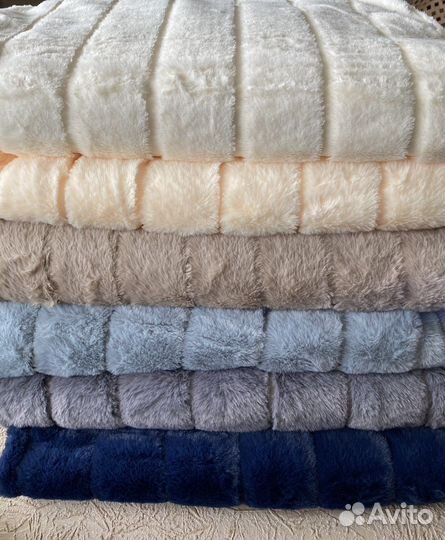 Новый Плед Кролик 220*200 ассортименте в сумке