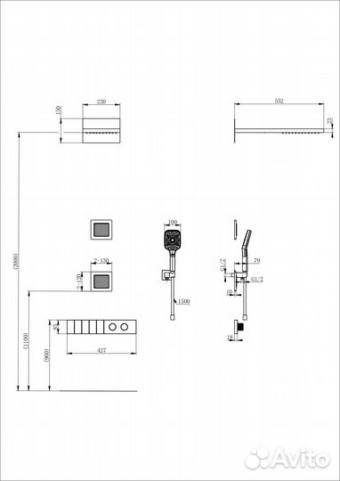 Wonzon & Woghand WW-D4538-A-MB Душевая